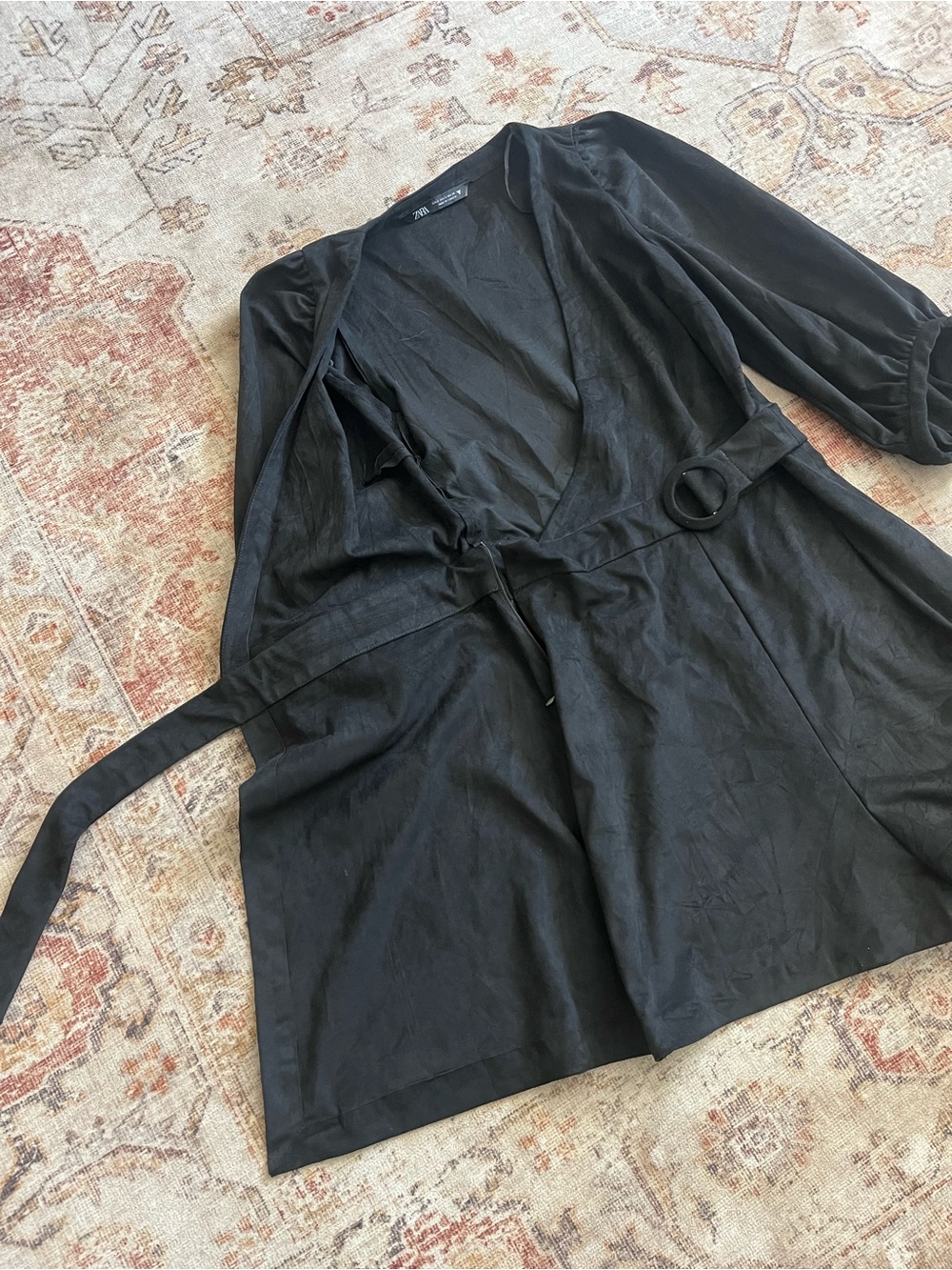 Zara Black Wrap Romper Jumpsuit - Picture 6 of 7